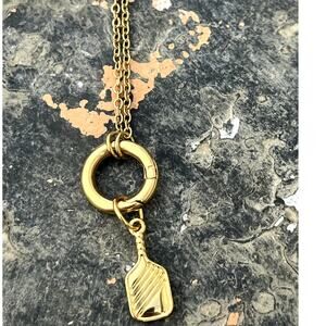 Gold Pickleball Charm